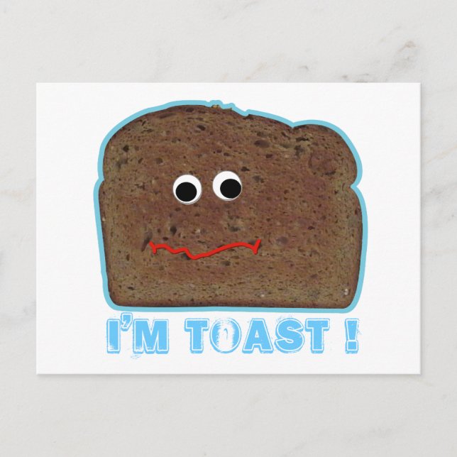 Jag är toast! vykort (Framsida)