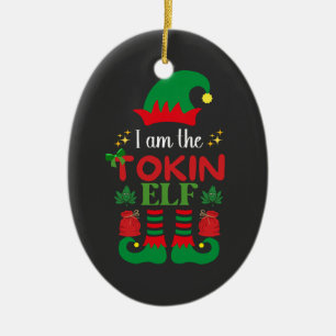 Jag är Tokins Elf Julgransprydnad Keramik