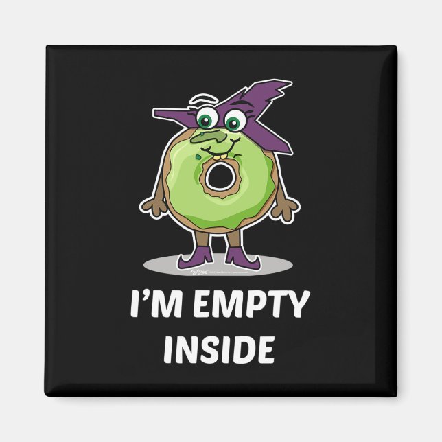 Jag är tom i Halloween Donut-design Magnet (Framsidan)