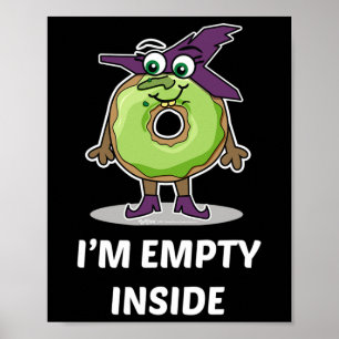 Jag är tom i Halloween Donut-design Poster