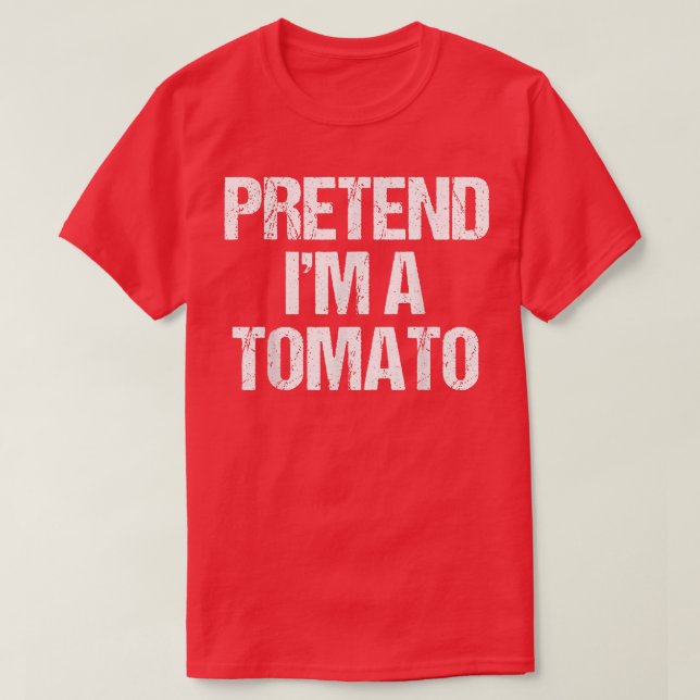 Jag är Tomato Costume Funny Lazy Halloween T Shirt (Design framsida)