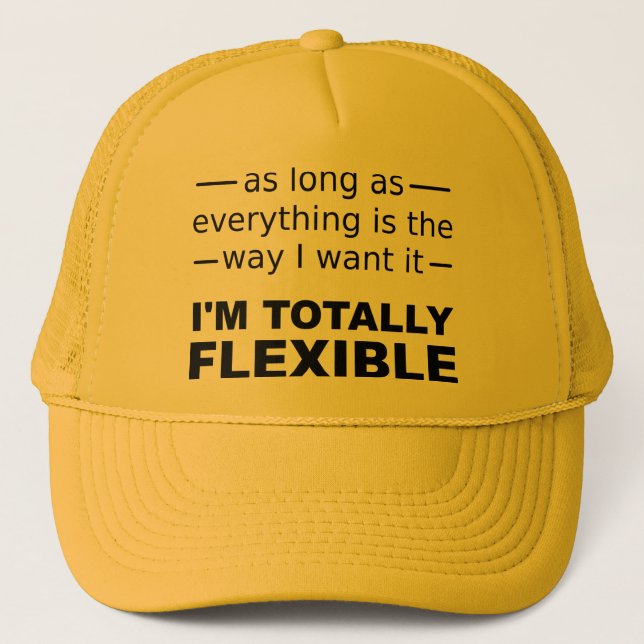Jag är Totalt Flexibel Rolig Bollkapsel Hatt Keps (Framsida)