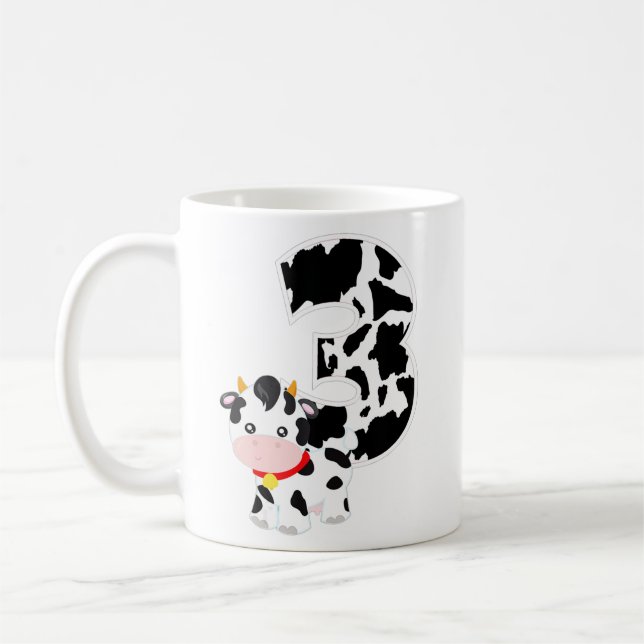 Jag är tre år 3-årsjubileum för gårdsplan kaffemugg (Vänster)