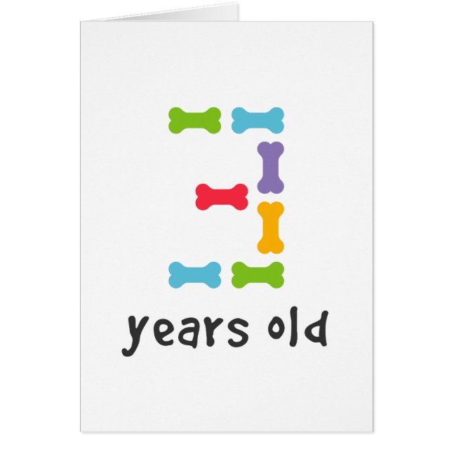 Jag är tre år gammal hälsningskort (Framsidan)