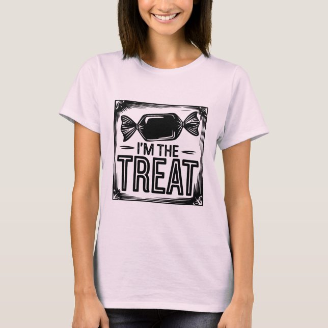 Jag är Treat Halloween T Shirt (Framsida)