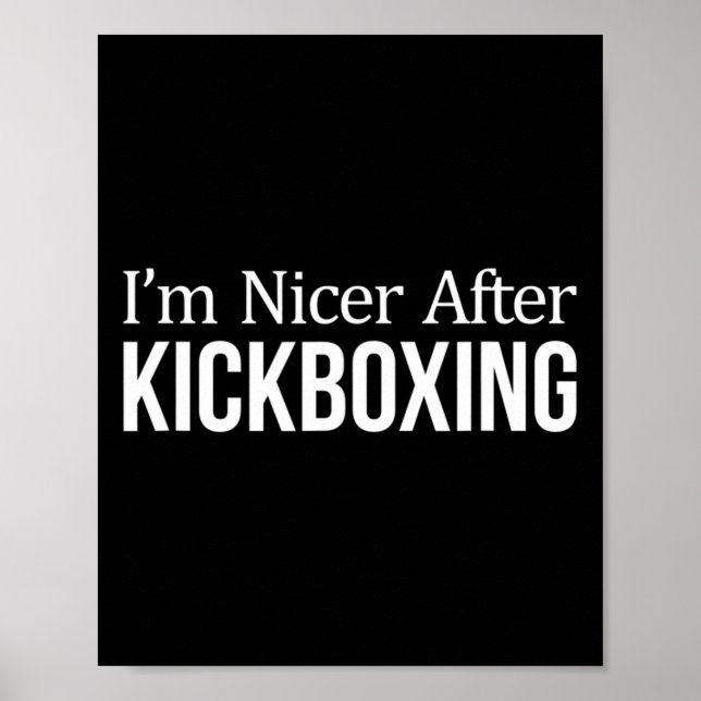 Jag är trevligare efter kickboxning -  poster (Framsidan)