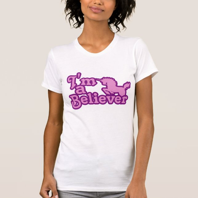Jag är troende i Unicorns Tee Shirt (Framsida)