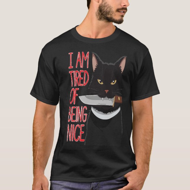 Jag är trött på att vara snäll t shirt (Framsida)