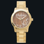 Jag är trött Rustic Wood Funny Pension Brown Armbandsur<br><div class="desc">Spelar ingen roll,  jag är pensionerad. Vet någon som njuter av pension och inte längre bryr sig om vad klockan är? Den här trädesignen är perfektens gåva till pensionären i ditt liv.</div>