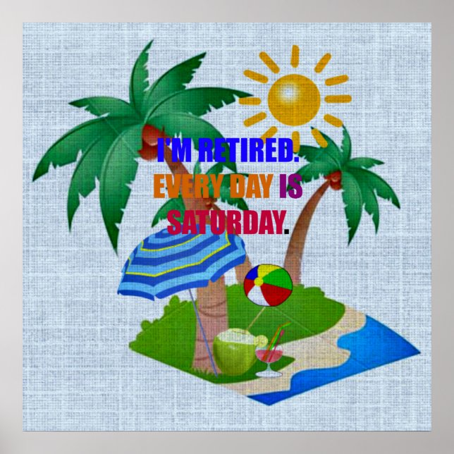 Jag är trött. Varje dag är lördag. Poster (Framsidan)