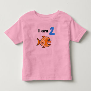 Jag är två år gammal i dag (orange av tecknad) tee