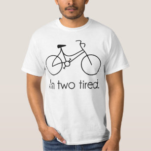 Jag är två gånger för trött Sömnig cykel T Shirt