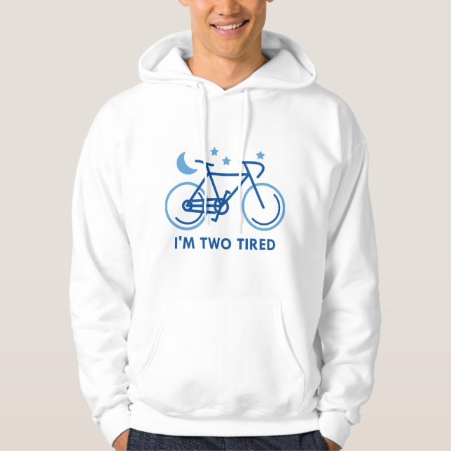 Jag är två gånger trött hoodie (Framsida)