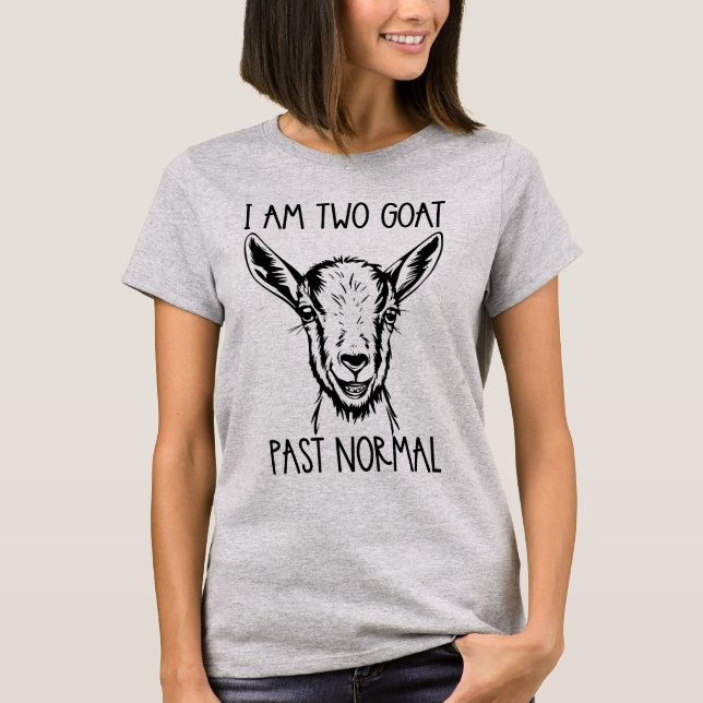 Jag är två Goat Past Normal, Lung Goat T Shirt (Framsida)