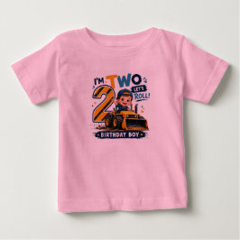 Jag är två, låt oss köra! Födelsedags-T-shirt för  T Shirt