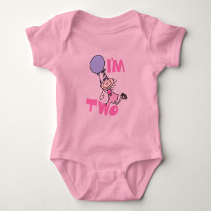 Jag är två Stick figur Girl Birthday T-shirts