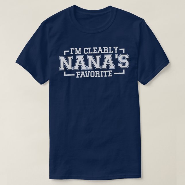 Jag är tydligen Nanas favorit, morson Granddaughte T Shirt (Design framsida)