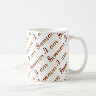 Jag är tyska Land Pride Typography Mönster Kaffemugg