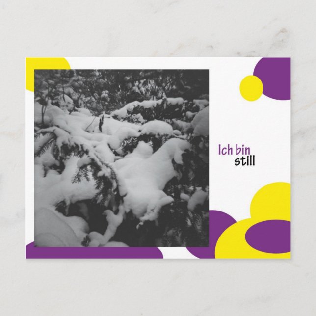 jag är tyst vykort (Framsida)