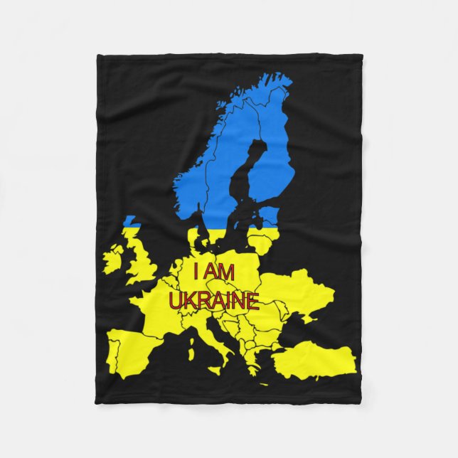 Jag är Ukraina  Fleecefilt (Framsidan)