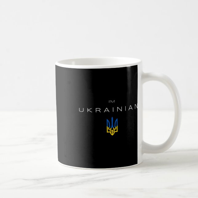 Jag är ukrainare - Jag är från Ukrainas treuddflag Kaffemugg (Höger)