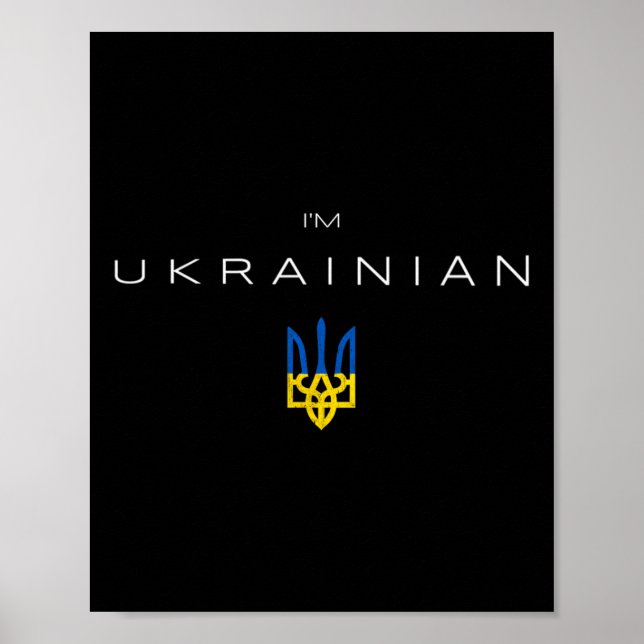 Jag är ukrainare - Jag är från Ukrainas Treuddflag Poster (Framsidan)