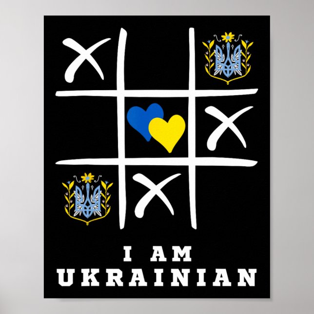 Jag är ukrainare Skydda Ukraina Ukraina-stöd  Poster (Framsidan)
