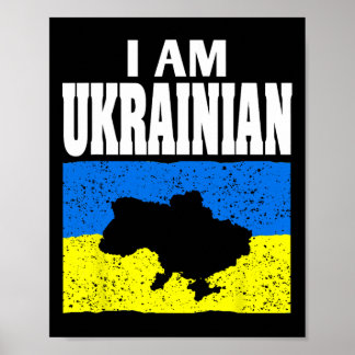 Jag är ukrainare Stå med Ukraina Stöd och stolthet Poster