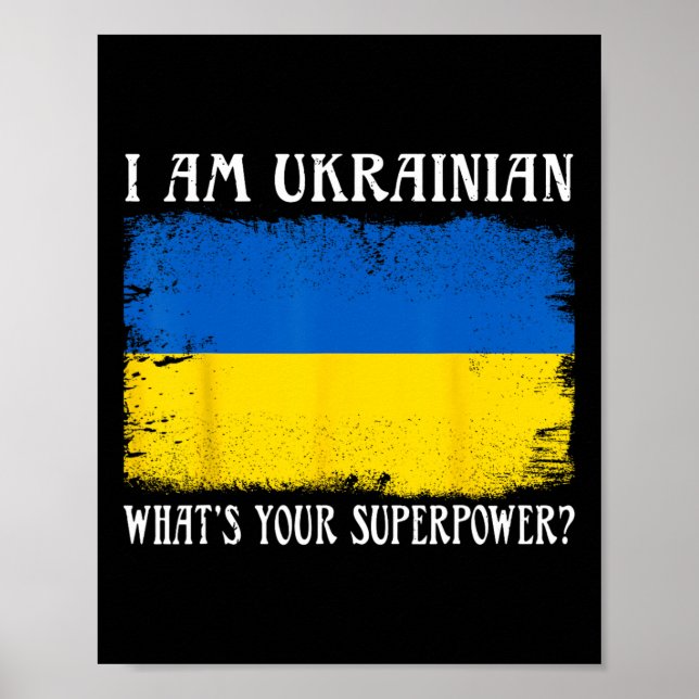 Jag är ukrainare Vad är din superkraft Ukrainsk fl Poster (Framsidan)