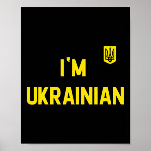 Jag är ukrainare Zelensky Ukraina Patriotisk Stolt Poster