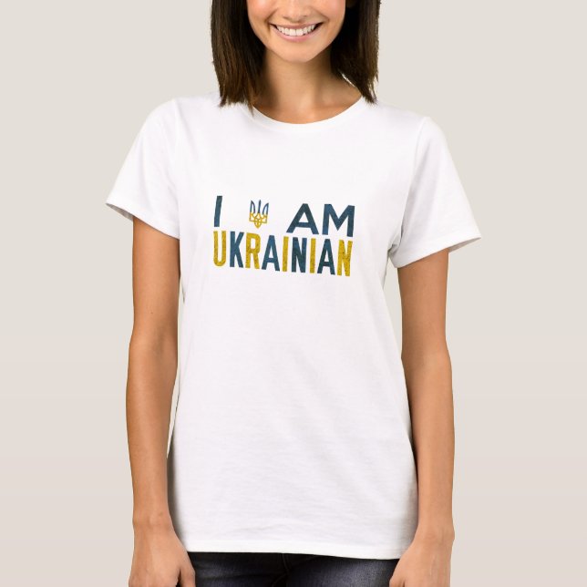Jag är ukrainsk skjorta tee (Framsida)