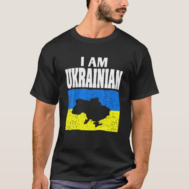 Jag är ukrainsk | Ställa in Ukraina | Stöd och T Shirt (Framsida)
