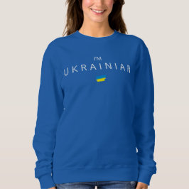 Jag är ukrainsk, tröjan med flagga t shirt