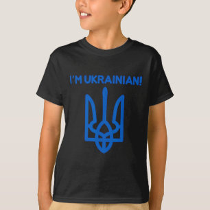 Jag är ukrainsk Ukrainas statsvapen Ukrainsk kraft T Shirt