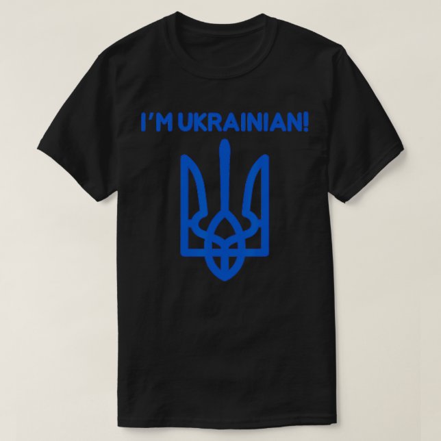 Jag är ukrainsk ukrainsk Jackar av Arm ukrainsk Po T Shirt (Design framsida)
