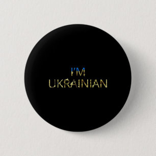 Jag är ukrainsk ukrainsk solros Retro-ukrainsk Knapp