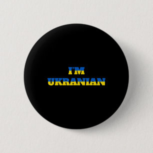 Jag är ukrainsk Zelensky Ukraina Patriotic Proud U Knapp