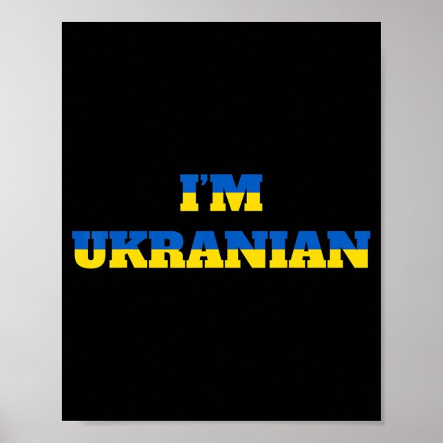 Jag är ukrainsk Zelensky Ukraina Patriotic Proud U Poster (Framsidan)