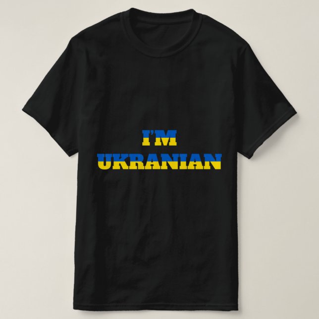 Jag är ukrainsk Zelensky Ukraina Patriotic Proud U T Shirt (Design framsida)