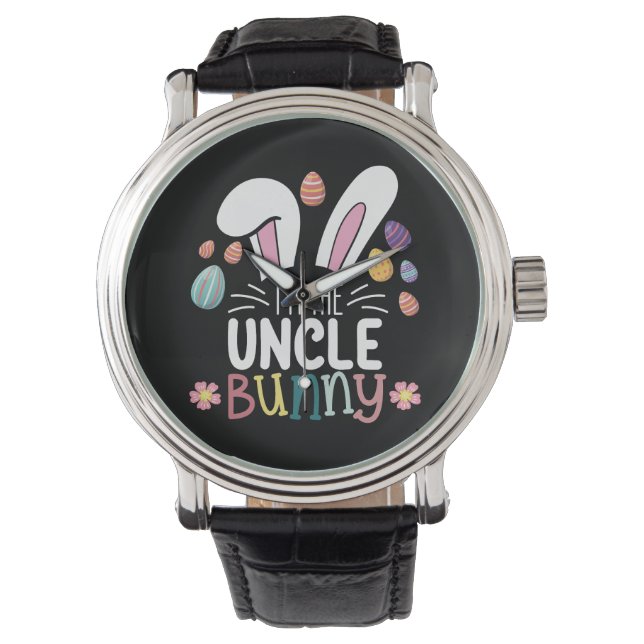 Jag är Uncle Bunny påskfamiljen Matchning Armbandsur (Framsida)