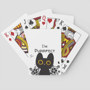 Jag är underbart söt svart katt casinokort