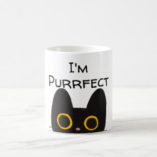 Jag är underbart söt svart katt mugg