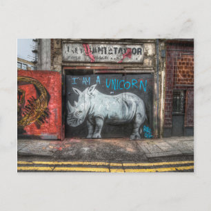 Jag är Unicorn, Shoreditch Graffiti (London) Vykort
