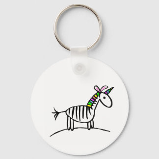 Jag är Unicorn zebra-nyckelkedja Nyckelring