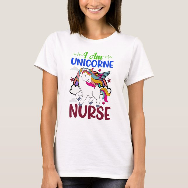 JAG ÄR UNICORNE NURSE T SHIRT (Framsida)