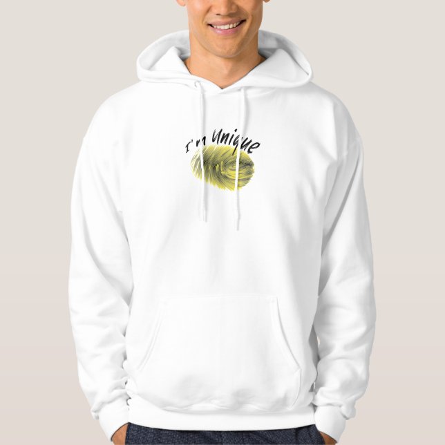 Jag är unik. hoodie (Framsida)