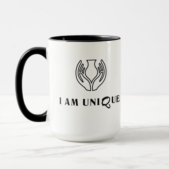 JAG ÄR UNIK Minimalist  Mugg (Vänster)