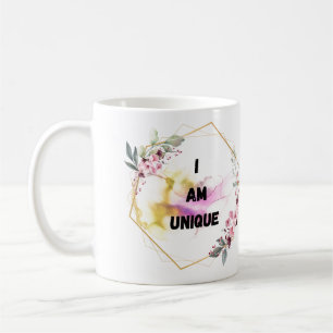 Jag är unik mugg-design kaffemugg