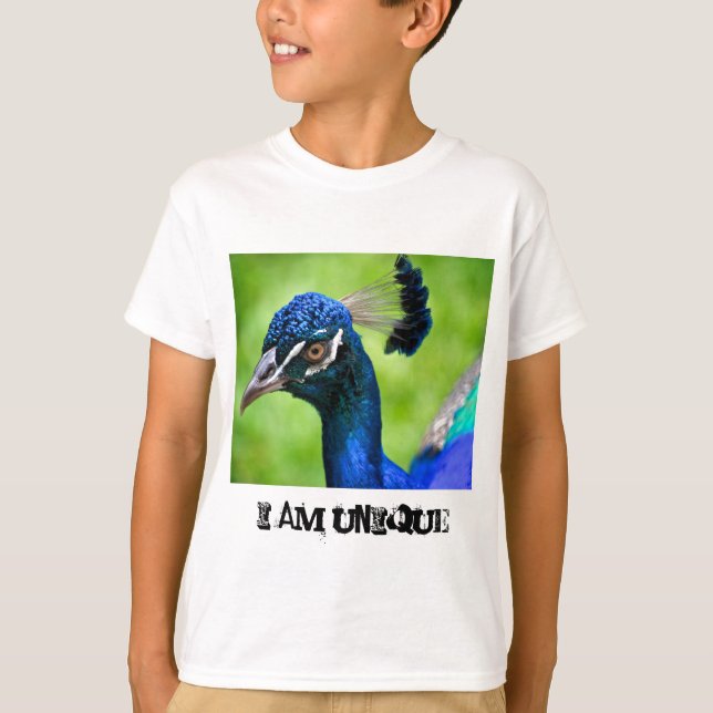Jag är unik Peacock Barn Light Tee (Framsida)
