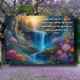 Jag Är Uppståndelsen Och Livet Skog Påsk Helgkort